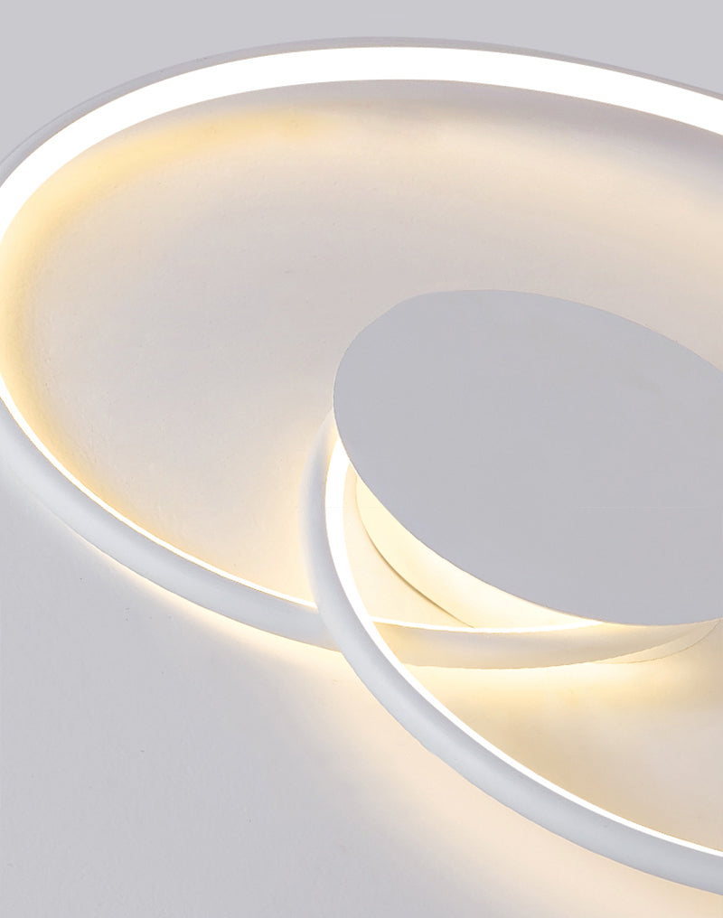 Modern Artistic LED Ceiling Light Aluminium Linear Flush Mount with Silicone Shade