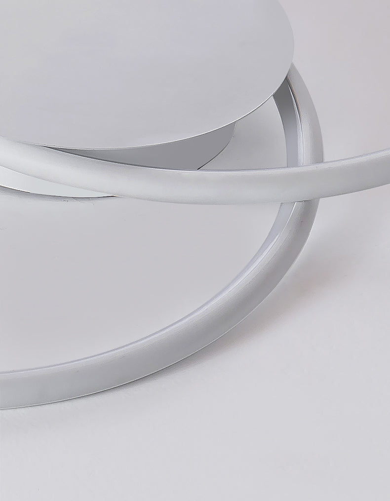 Modern Artistic LED Ceiling Light Aluminium Linear Flush Mount with Silicone Shade
