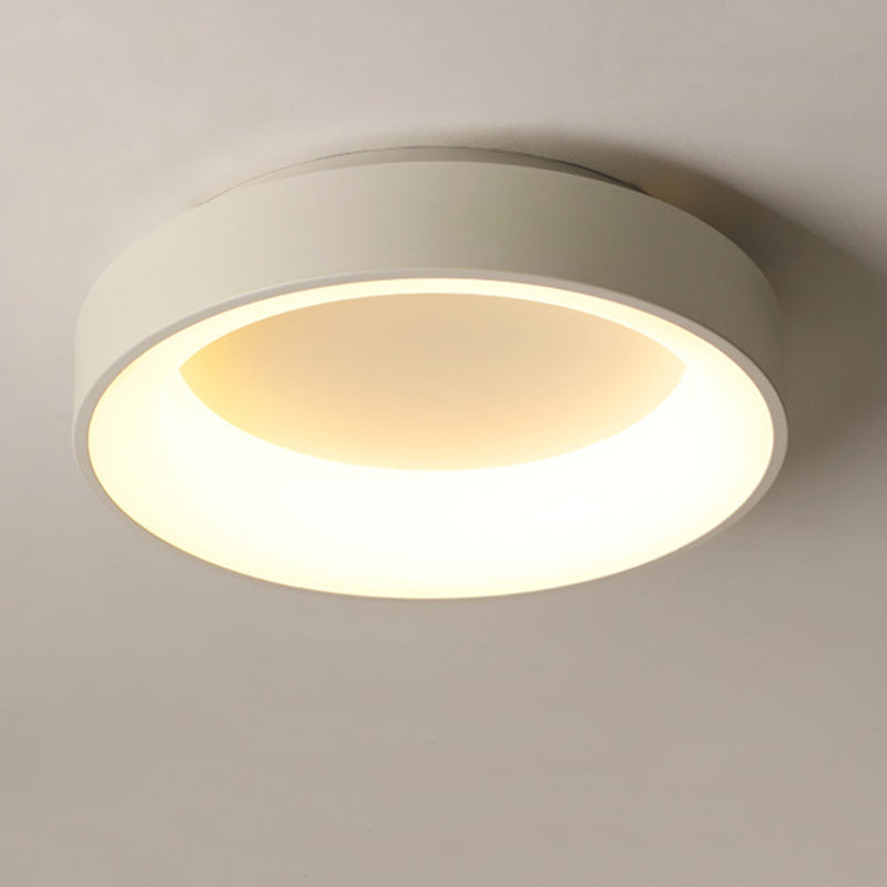 Moderne minimalistische ronde LED-inbouw smeedijzeren plafondarmatuur met acryl kap