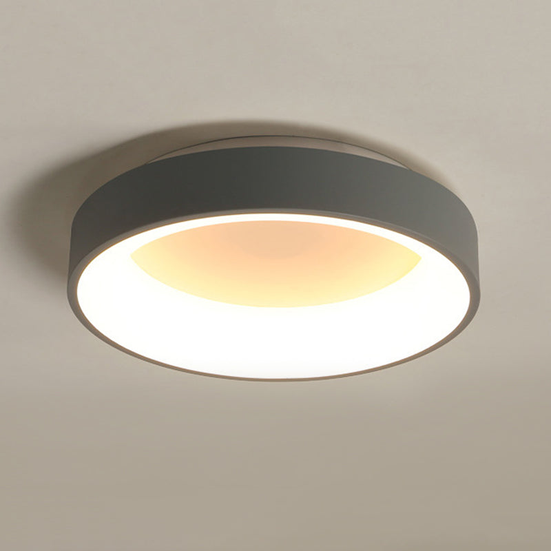 Moderne minimalistische ronde LED-inbouw smeedijzeren plafondarmatuur met acryl kap