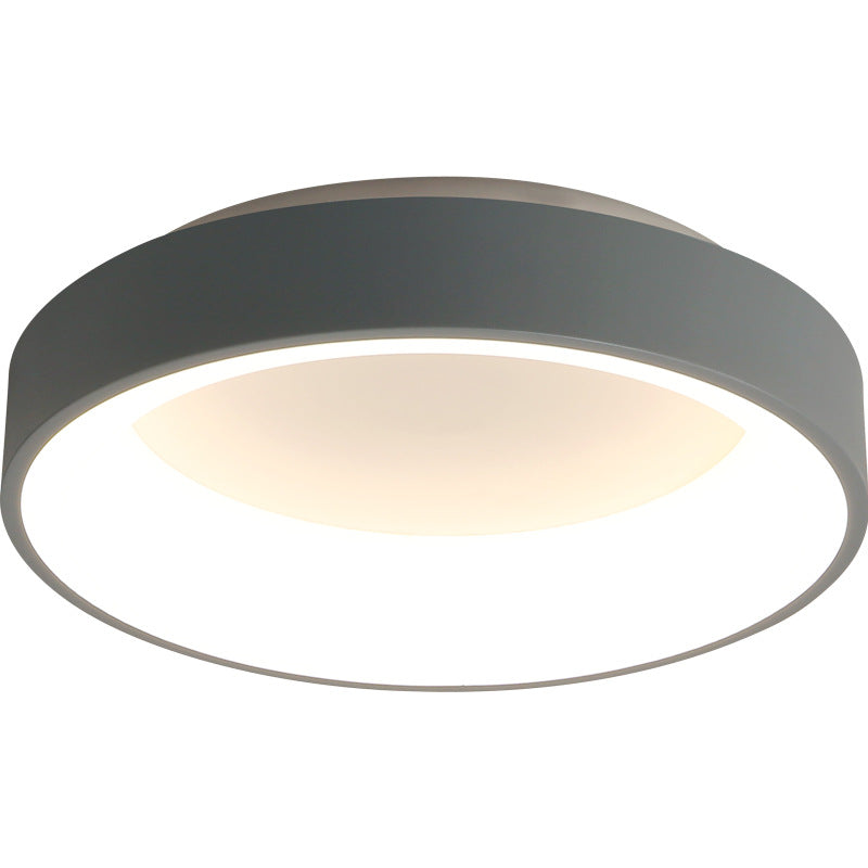 Moderne minimalistische ronde LED-inbouw smeedijzeren plafondarmatuur met acryl kap