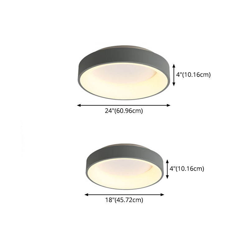 Moderne minimalistische ronde LED-inbouw smeedijzeren plafondarmatuur met acryl kap