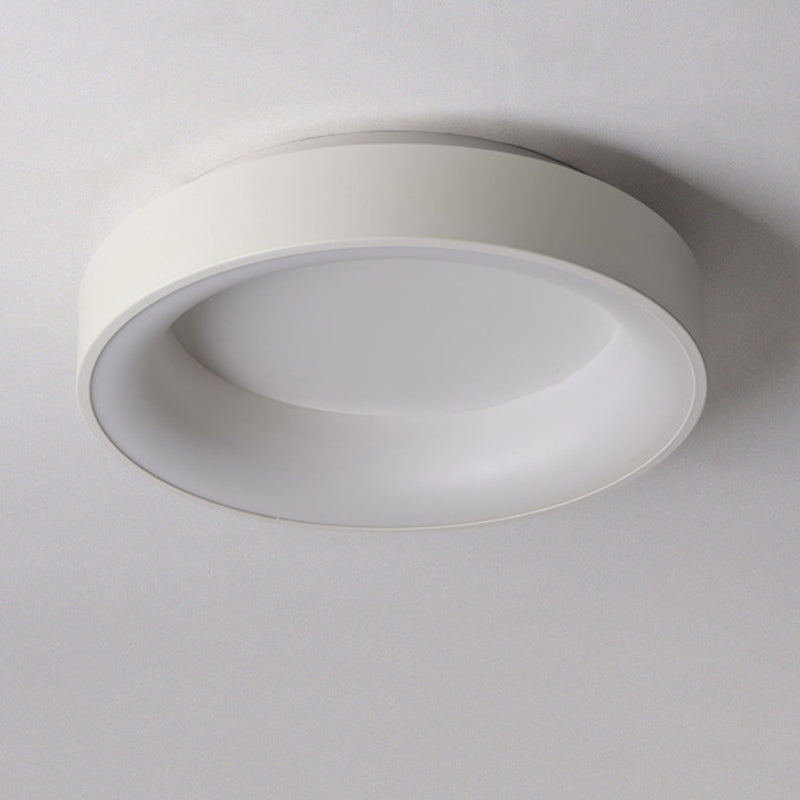 Moderne minimalistische ronde LED-inbouw smeedijzeren plafondarmatuur met acryl kap