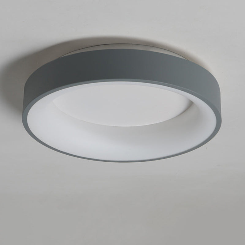 Moderne minimalistische ronde LED-inbouw smeedijzeren plafondarmatuur met acryl kap