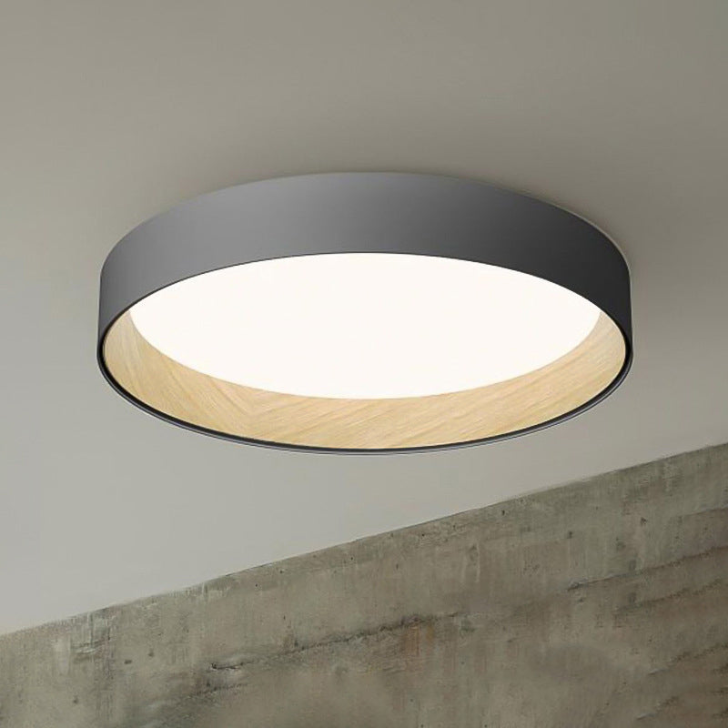 Moderne minimalistische ronde LED-inbouw smeedijzeren plafondarmatuur met acryl kap