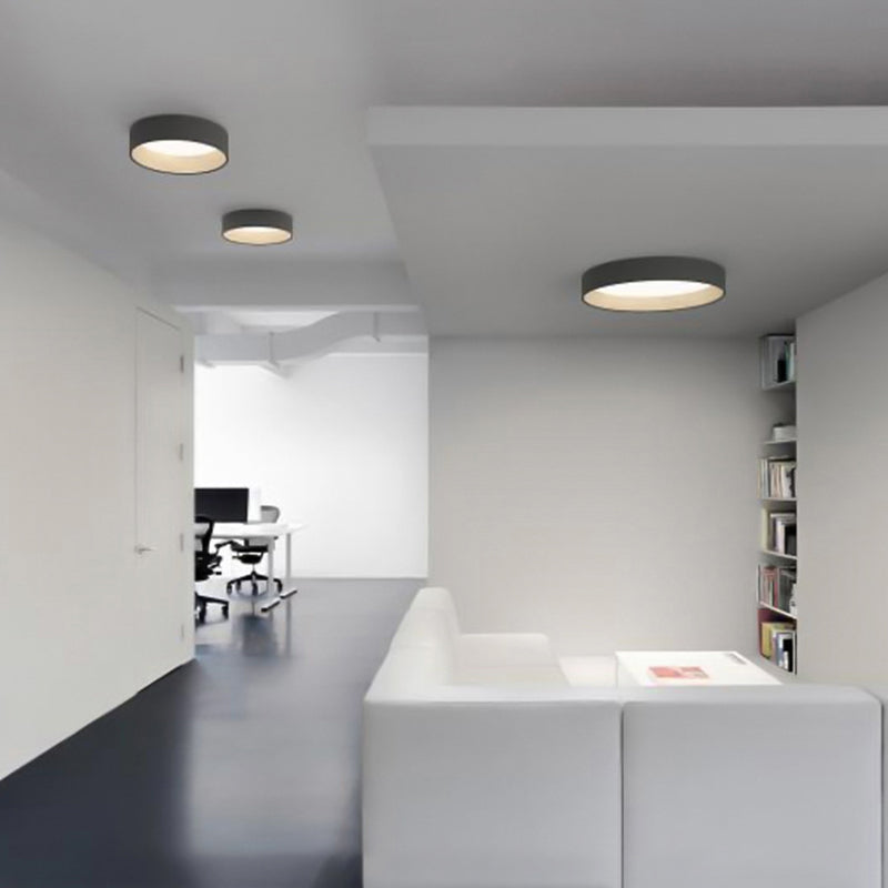 Moderne minimalistische ronde LED-inbouw smeedijzeren plafondarmatuur met acryl kap