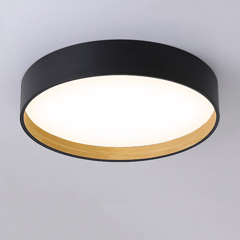Moderne minimalistische ronde LED-inbouw smeedijzeren plafondarmatuur met acryl kap