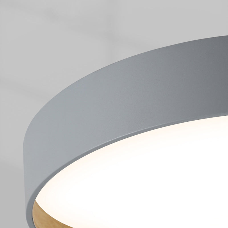 Moderne minimalistische ronde LED-inbouw smeedijzeren plafondarmatuur met acryl kap