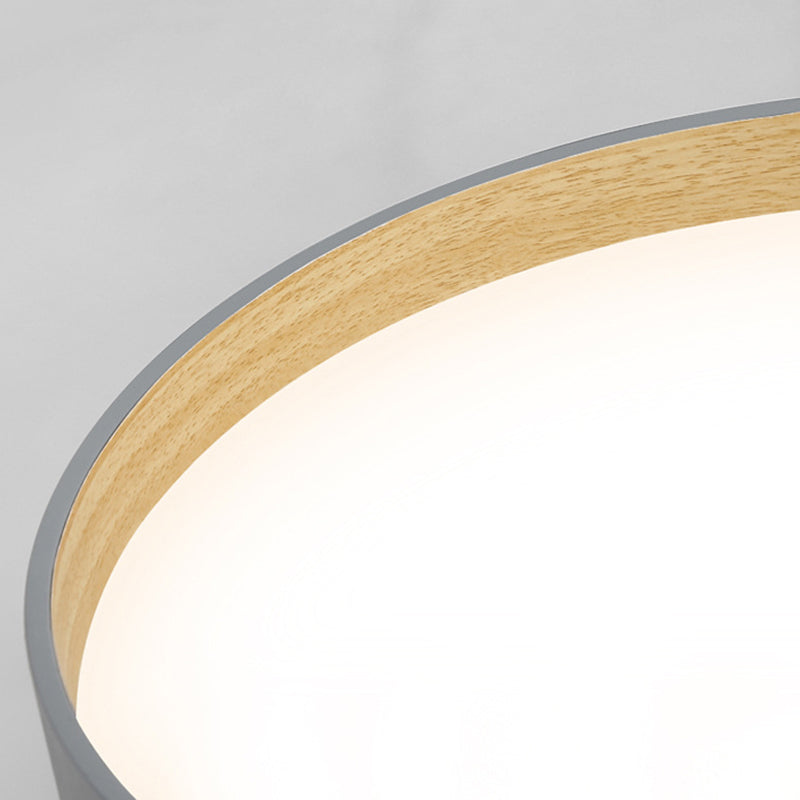 Moderne minimalistische ronde LED-inbouw smeedijzeren plafondarmatuur met acryl kap