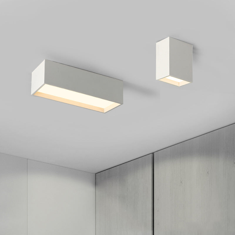 Acrylic Geometric LED Ceiling Fixture in Modern Simplicity Wrought Iron Flush Mount for Corridor