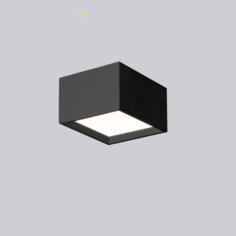 Acrylic Geometric LED Ceiling Fixture in Modern Simplicity Wrought Iron Flush Mount for Corridor