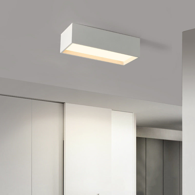 Acrylic Geometric LED Ceiling Fixture in Modern Simplicity Wrought Iron Flush Mount for Corridor