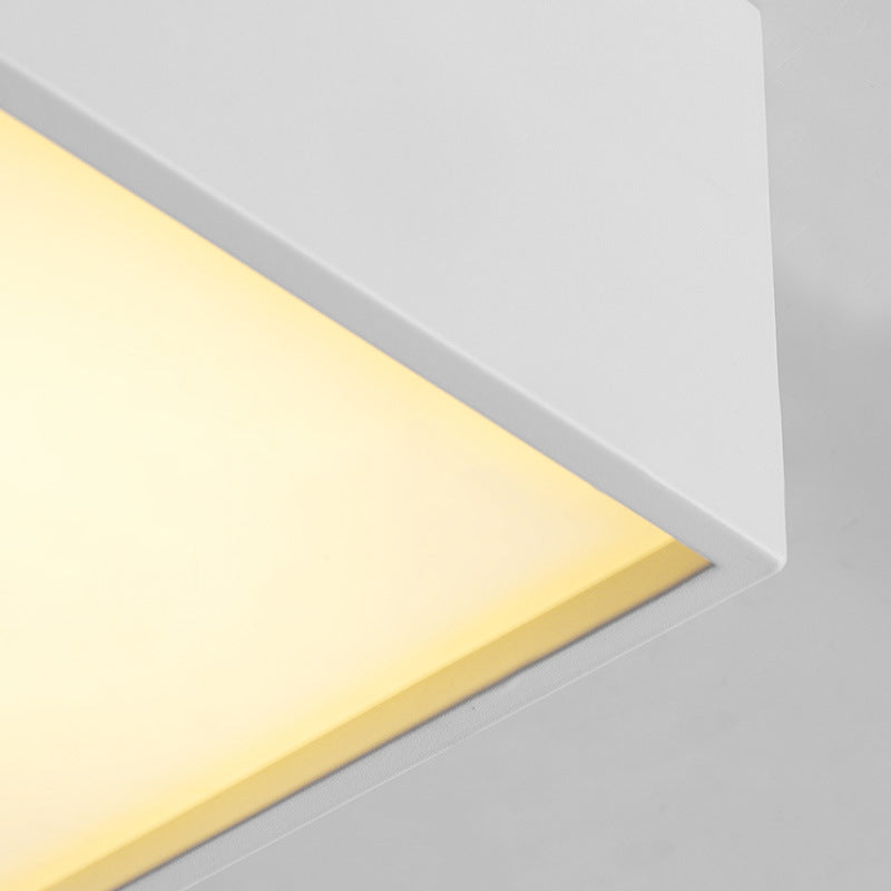 Acrylic Geometric LED Ceiling Fixture in Modern Simplicity Wrought Iron Flush Mount for Corridor
