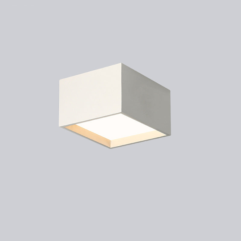 Acrylic Geometric LED Ceiling Fixture in Modern Simplicity Wrought Iron Flush Mount for Corridor
