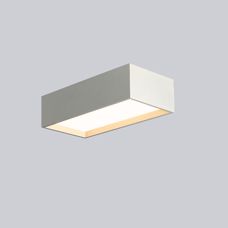 Acrylic Geometric LED Ceiling Fixture in Modern Simplicity Wrought Iron Flush Mount for Corridor