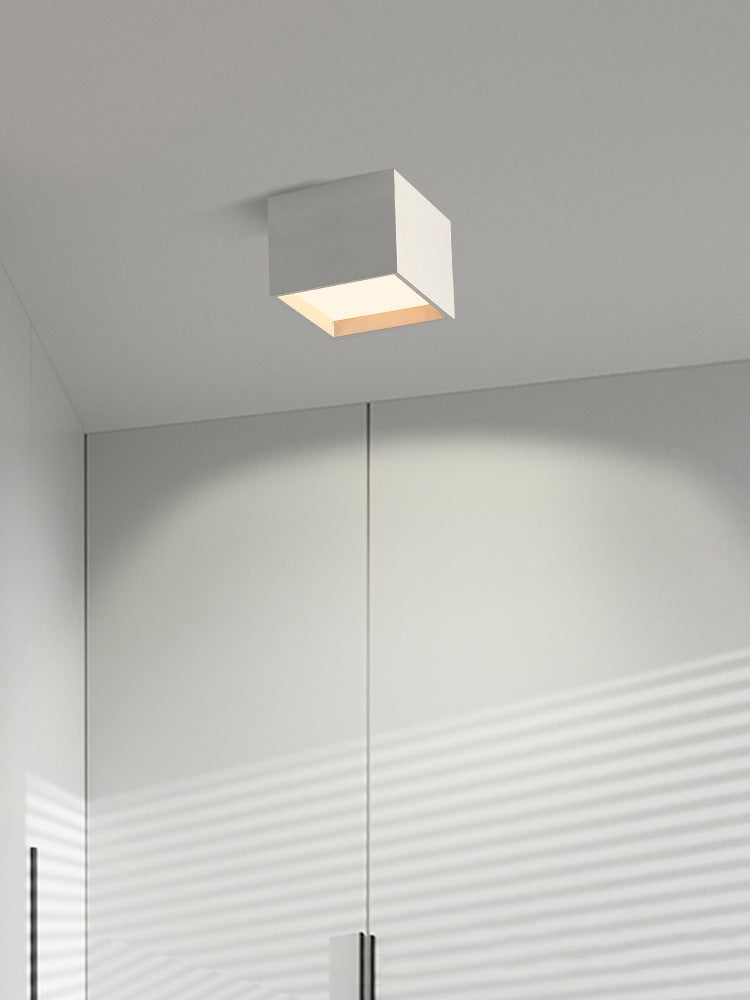Acrylic Geometric LED Ceiling Fixture in Modern Simplicity Wrought Iron Flush Mount for Corridor