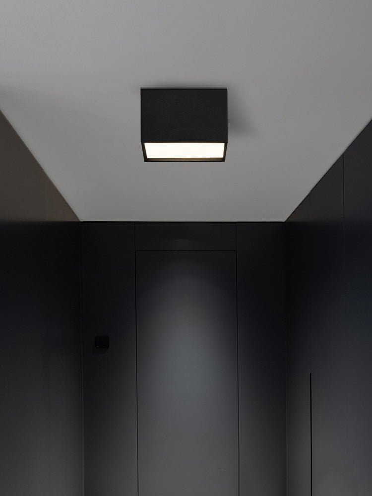 Acrylic Geometric LED Ceiling Fixture in Modern Simplicity Wrought Iron Flush Mount for Corridor