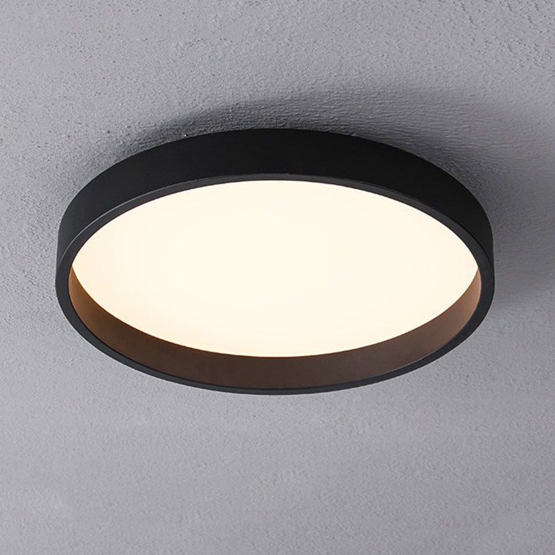 Circulaire Acrylique DEL Flush Mount in Modern Concise Style Wrought Iron Ceiling Light for Living Room