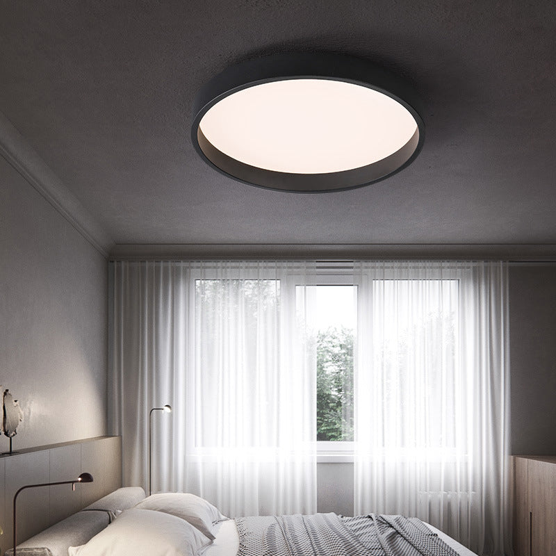 Circulaire Acrylique DEL Flush Mount in Modern Concise Style Wrought Iron Ceiling Light for Living Room