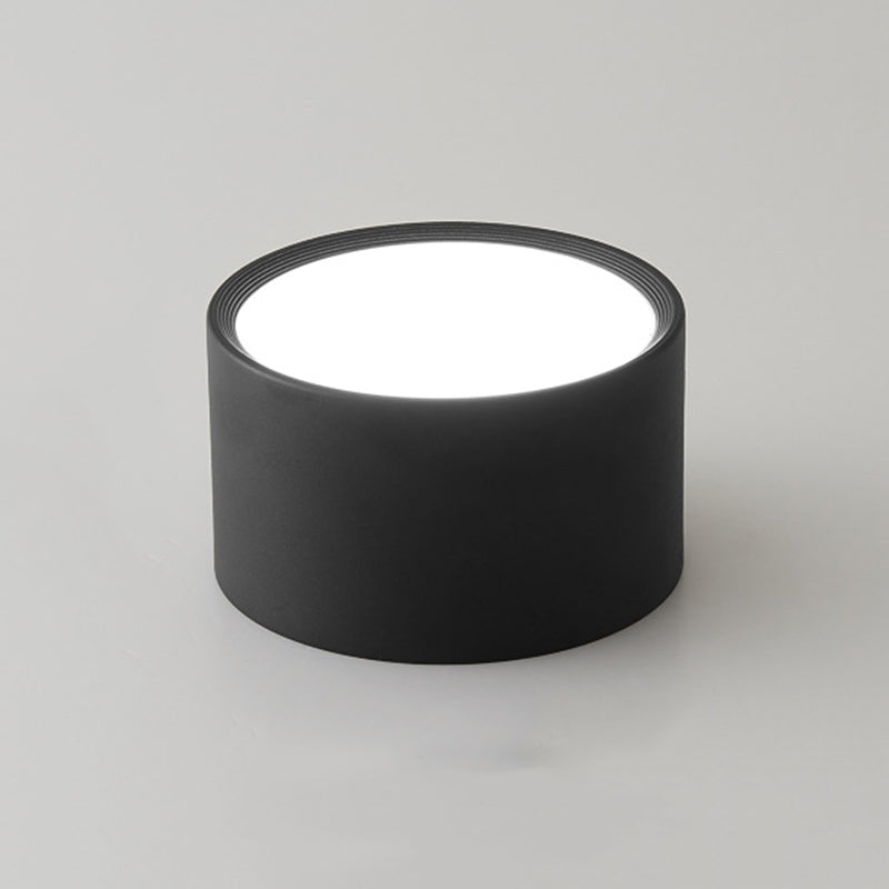 Moderne beknopte LED-plafondlamp smeedijzeren cilindrische inbouw met acrylkap