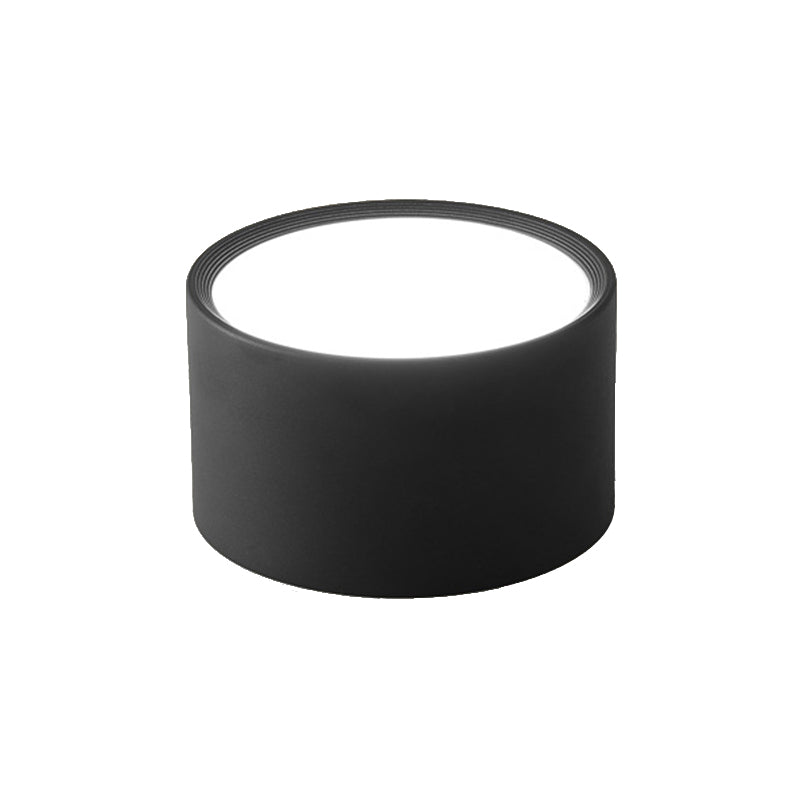 Moderne beknopte LED-plafondlamp smeedijzeren cilindrische inbouw met acrylkap