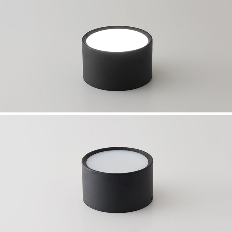 Moderne beknopte LED-plafondlamp smeedijzeren cilindrische inbouw met acrylkap