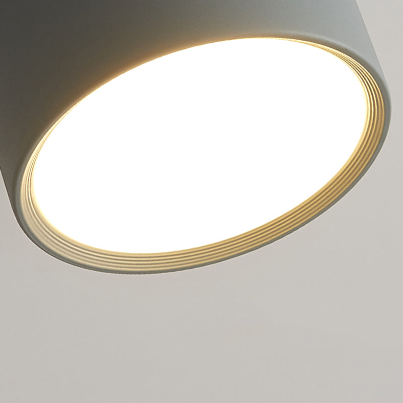 Moderne beknopte LED-plafondlamp smeedijzeren cilindrische inbouw met acrylkap