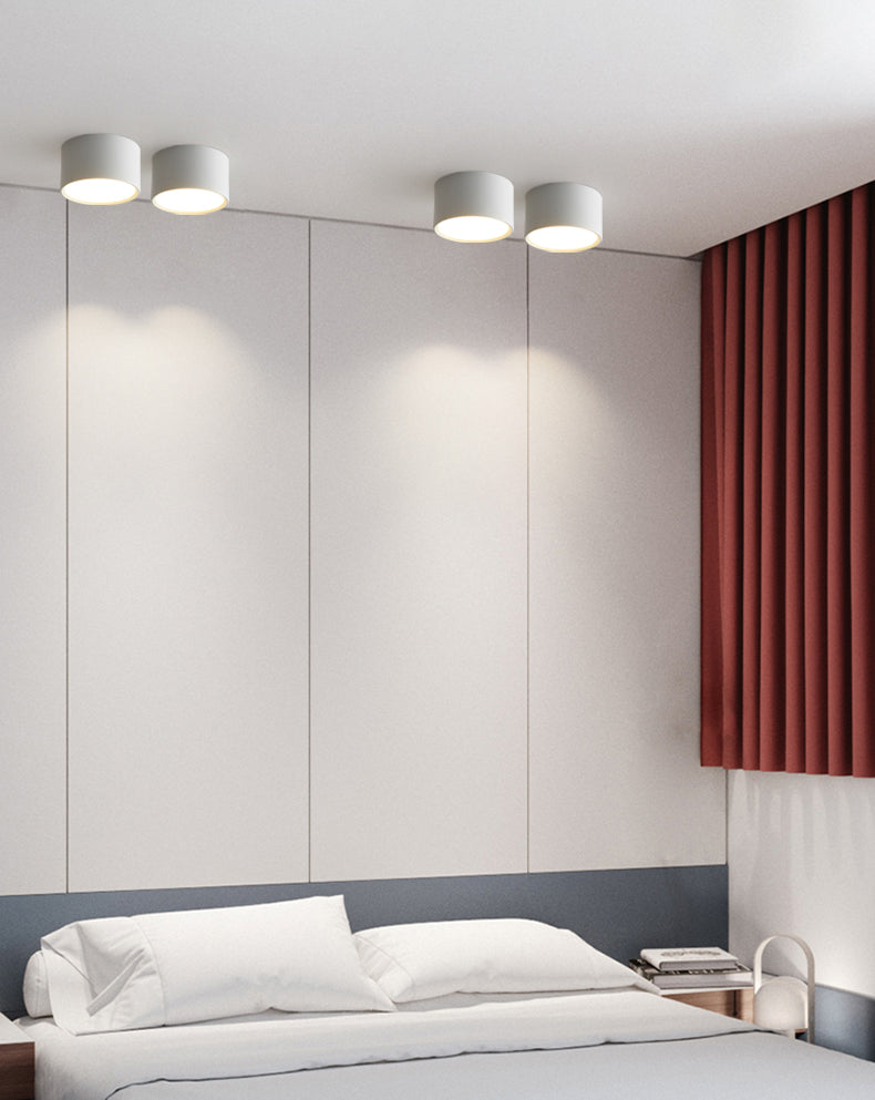 Moderne beknopte LED-plafondlamp smeedijzeren cilindrische inbouw met acrylkap
