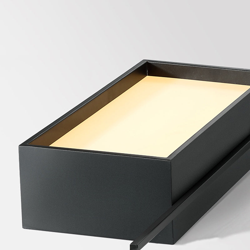 Moderne Minimalistische LED Plafondlamp Smeedijzer Geometrische Flush Mount met Acryl Shade