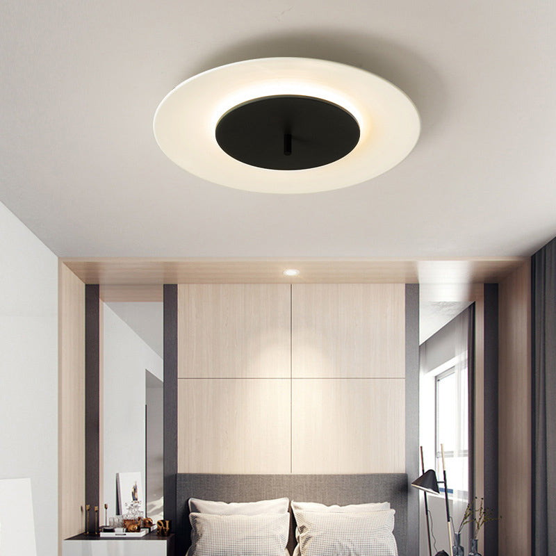 Acrylic Circular LED Flush Mount in Modern Style Iron Macaron Ceiling Fixture for Interior Spaces