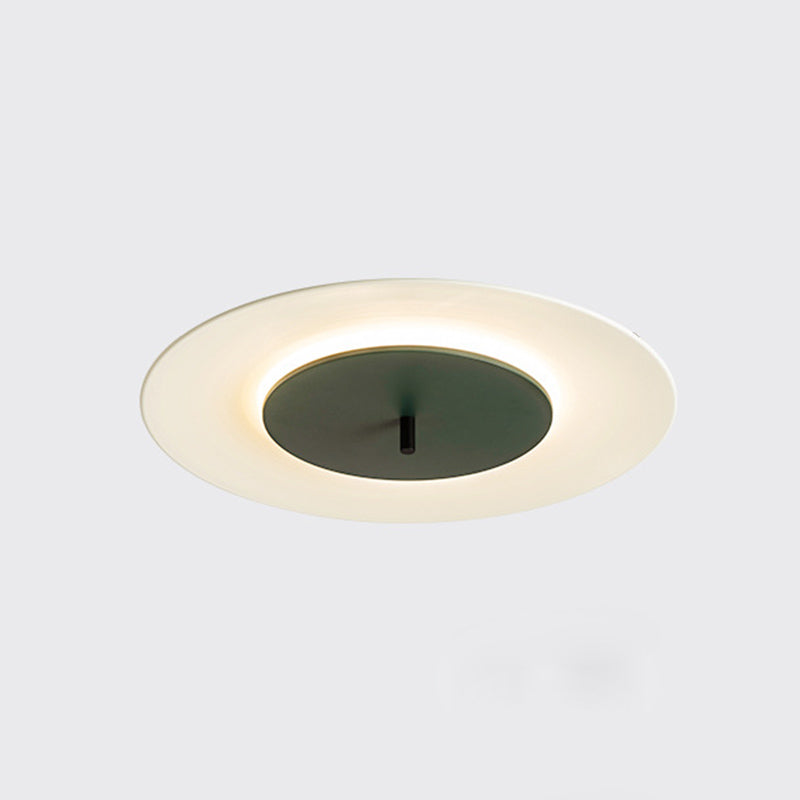 Acrylic Circular LED Flush Mount in Modern Style Iron Macaron Ceiling Fixture for Interior Spaces