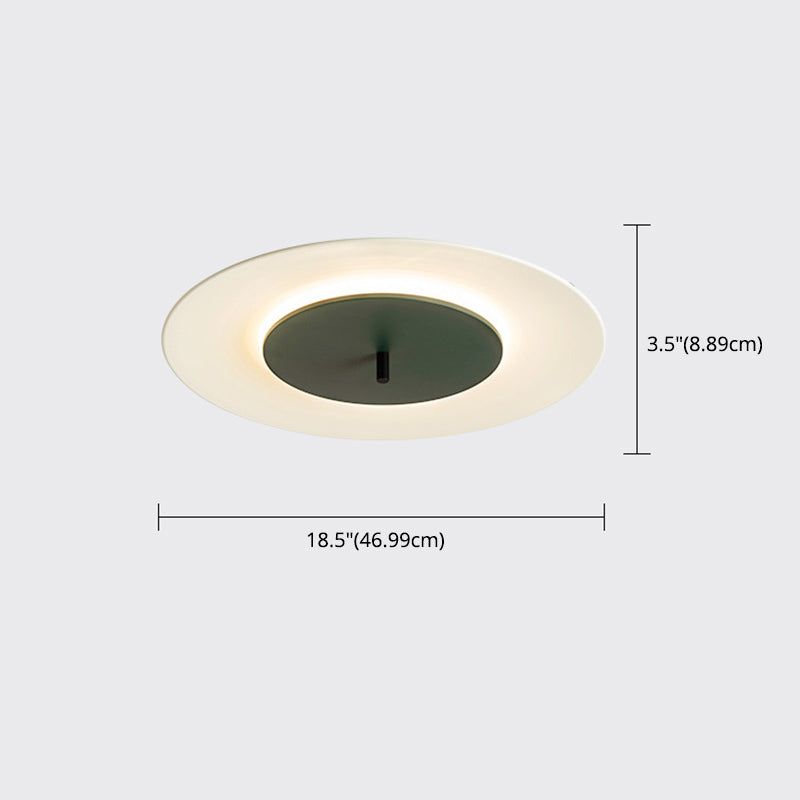 Acrylic Circular LED Flush Mount in Modern Style Iron Macaron Ceiling Fixture for Interior Spaces