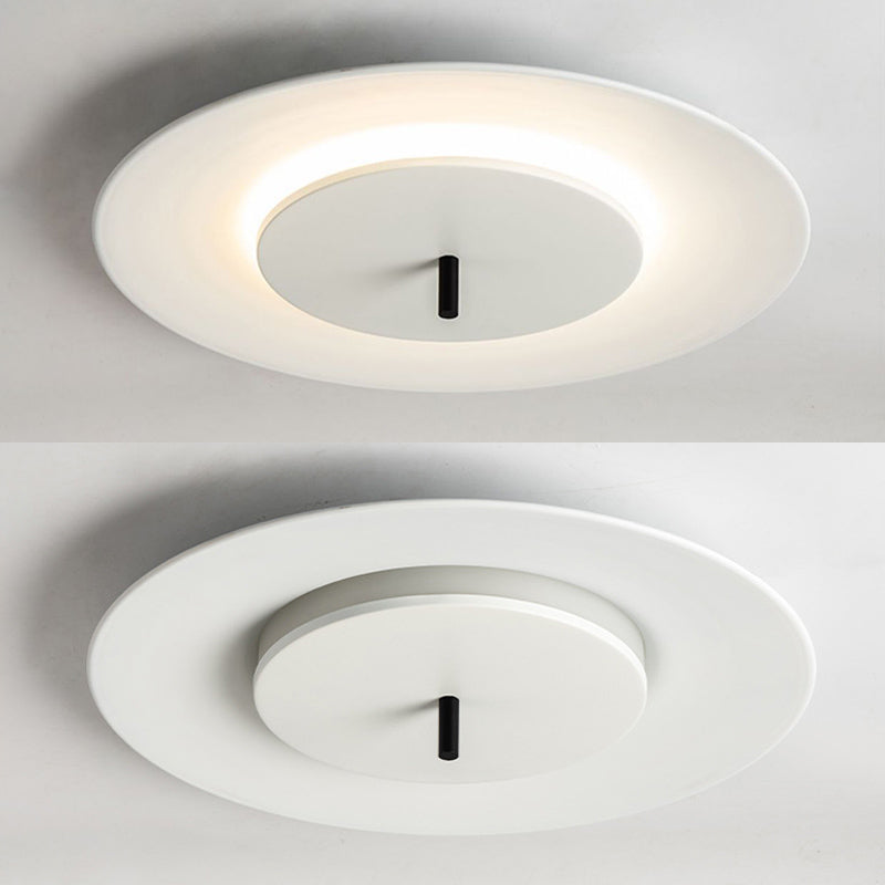 Acrylic Circular LED Flush Mount in Modern Style Iron Macaron Ceiling Fixture for Interior Spaces