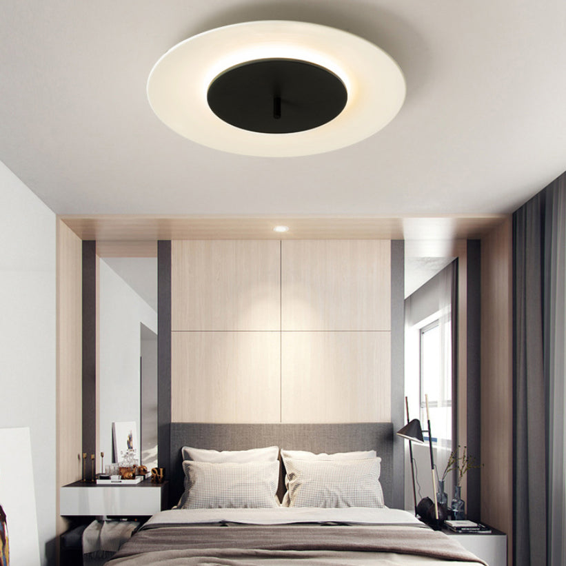 Acrylic Circular LED Flush Mount in Modern Style Iron Macaron Ceiling Fixture for Interior Spaces