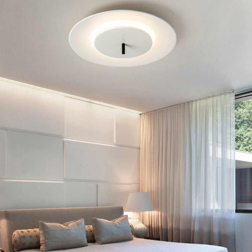 Acrylic Circular LED Flush Mount in Modern Style Iron Macaron Ceiling Fixture for Interior Spaces
