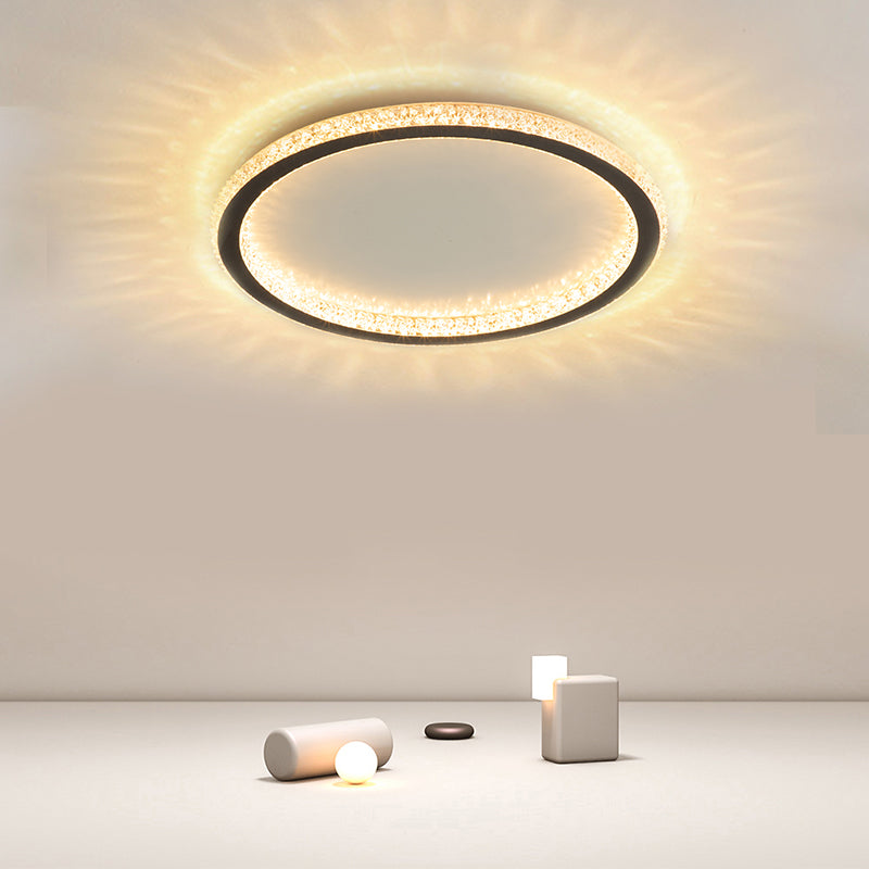 Minimalism Aluminum LED Ceiling Mounted Light Cylinder 1-Light Flush Light for Living Room