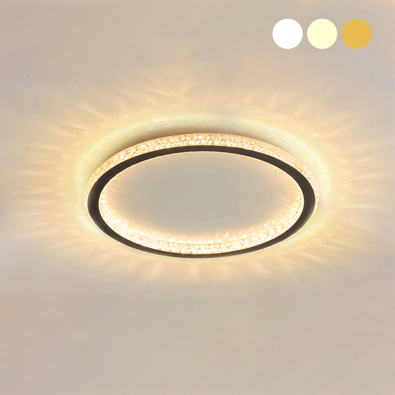 Minimalism Aluminum LED Ceiling Mounted Light Cylinder 1-Light Flush Light for Living Room