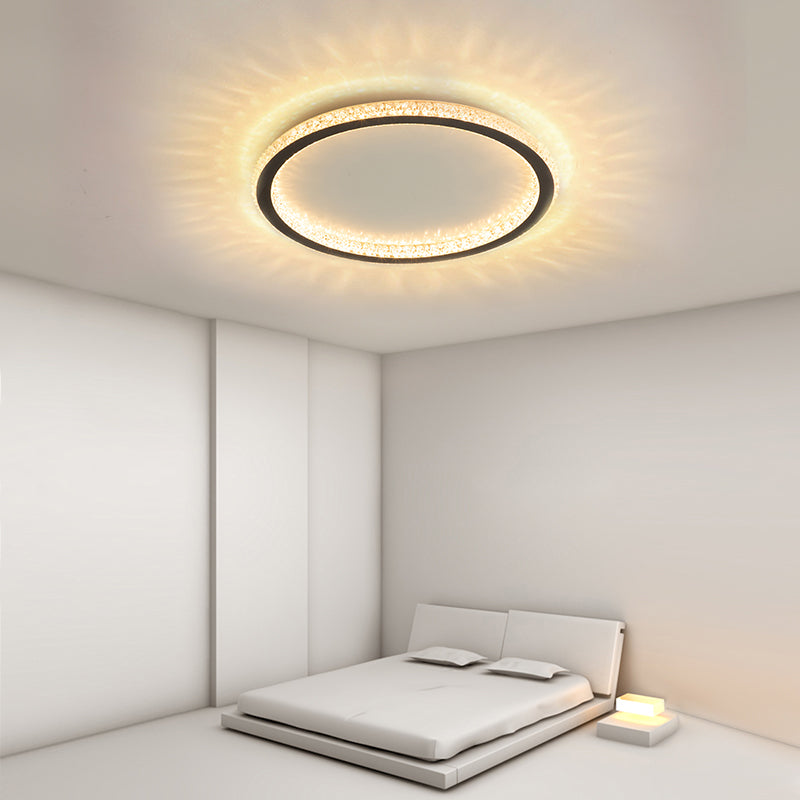 Minimalism Aluminum LED Ceiling Mounted Light Cylinder 1-Light Flush Light for Living Room