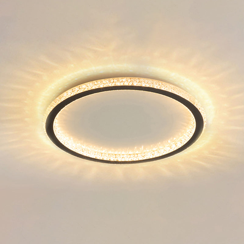 Minimalism Aluminum LED Ceiling Mounted Light Cylinder 1-Light Flush Light for Living Room