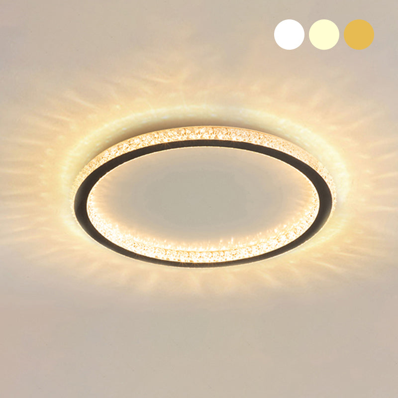 Minimalism Aluminum LED Ceiling Mounted Light Cylinder 1-Light Flush Light for Living Room