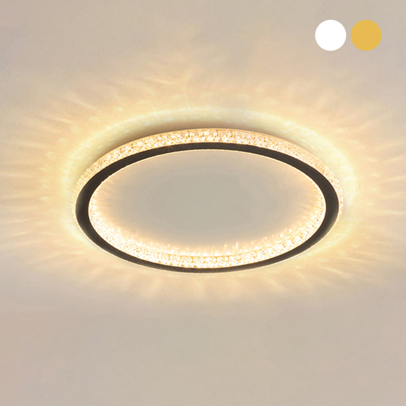 Minimalism Aluminum LED Ceiling Mounted Light Cylinder 1-Light Flush Light for Living Room