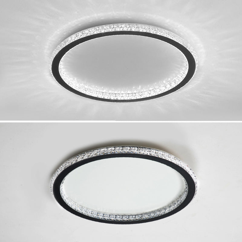 Minimalism Aluminum LED Ceiling Mounted Light Cylinder 1-Light Flush Light for Living Room