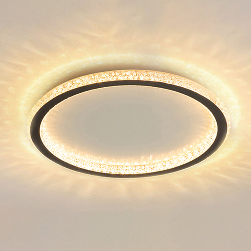 Minimalism Aluminum LED Ceiling Mounted Light Cylinder 1-Light Flush Light for Living Room