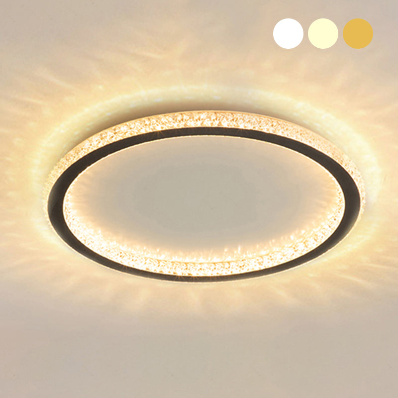 Minimalism Aluminum LED Ceiling Mounted Light Cylinder 1-Light Flush Light for Living Room