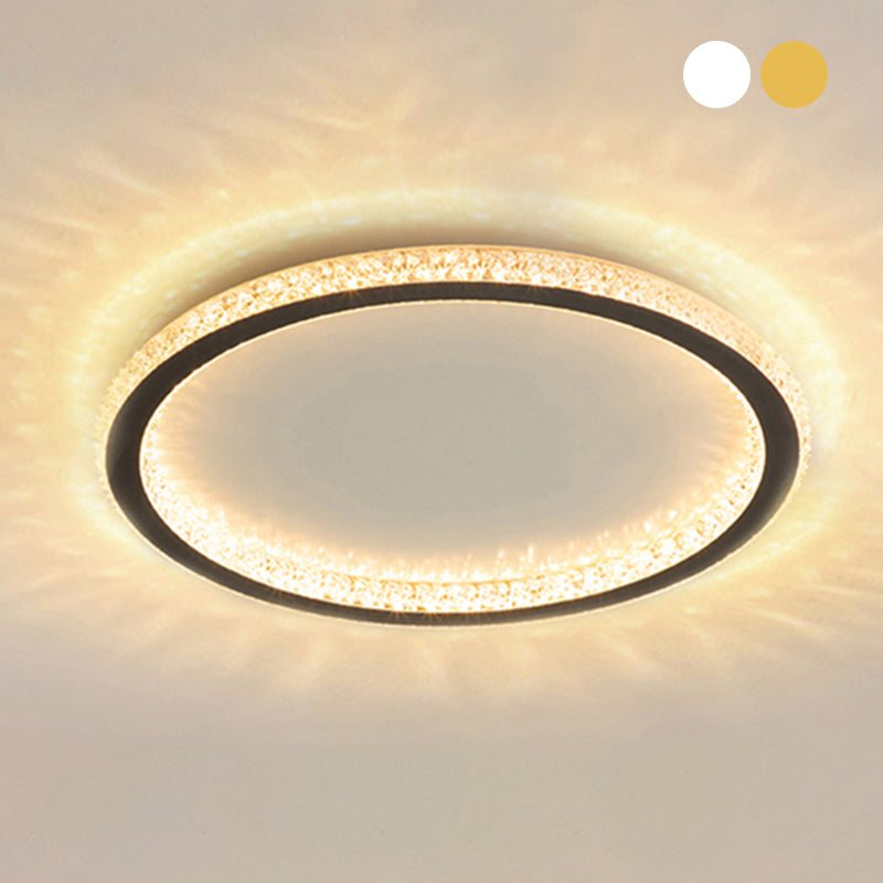 Minimalism Aluminum LED Ceiling Mounted Light Cylinder 1-Light Flush Light for Living Room