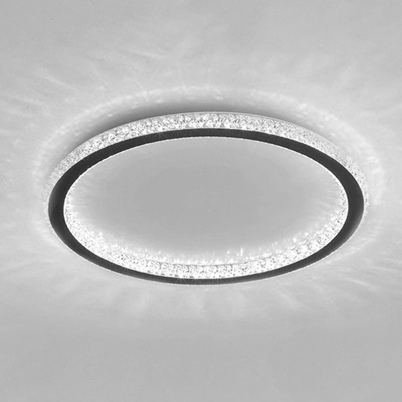 Minimalism Aluminum LED Ceiling Mounted Light Cylinder 1-Light Flush Light for Living Room