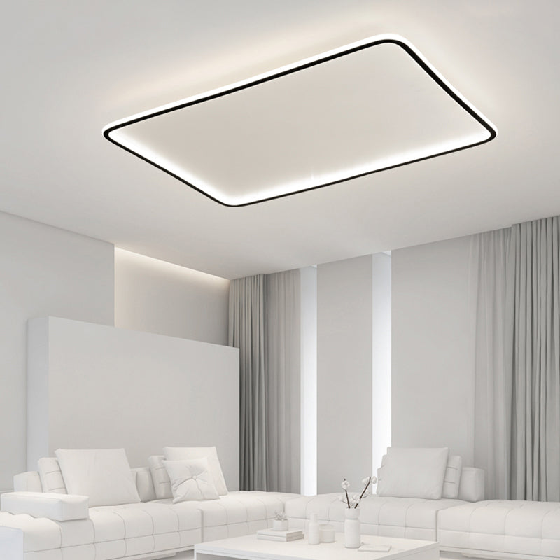 Plafonnier encastré en aluminium à montage encastré à LED minimalisme carré pour le salon