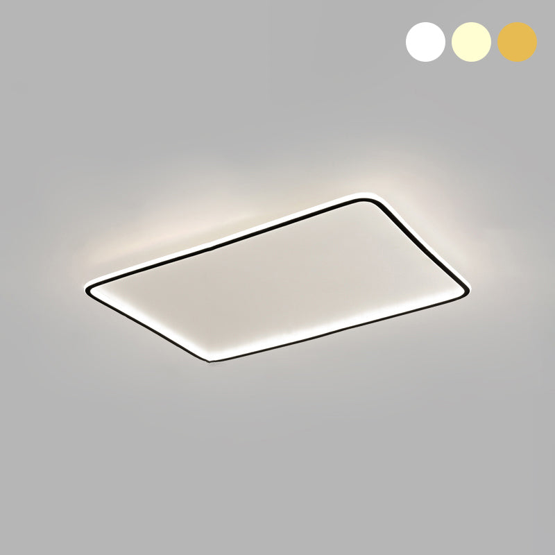 Plafonnier encastré en aluminium à montage encastré à LED minimalisme carré pour le salon