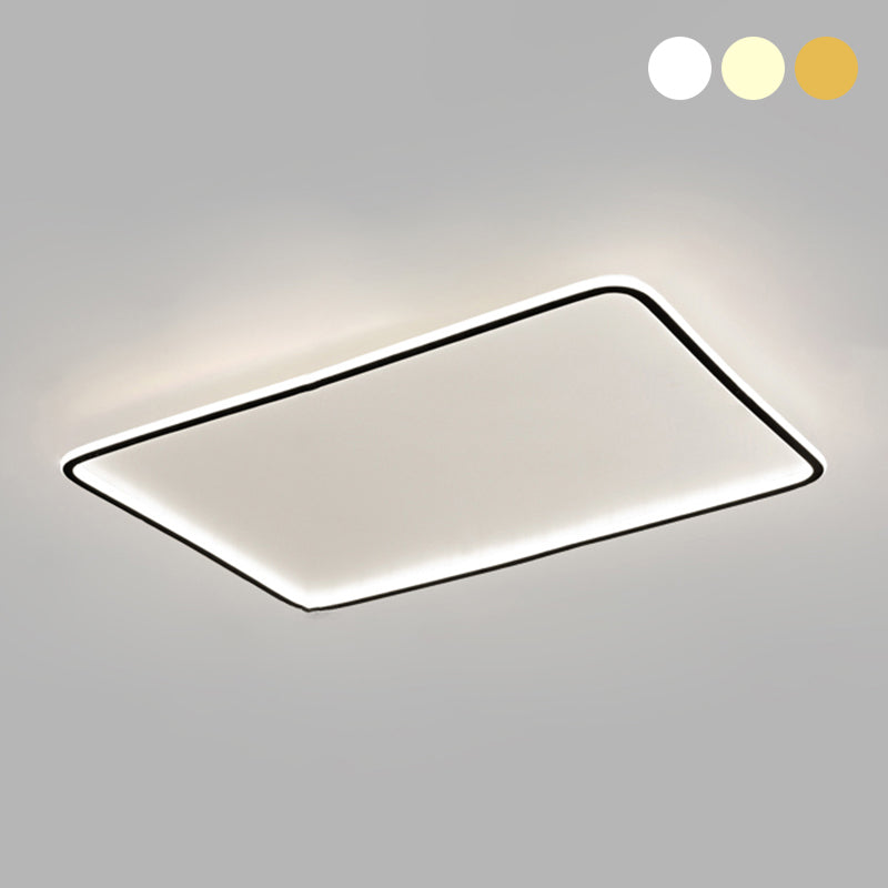 Plafonnier encastré en aluminium à montage encastré à LED minimalisme carré pour le salon