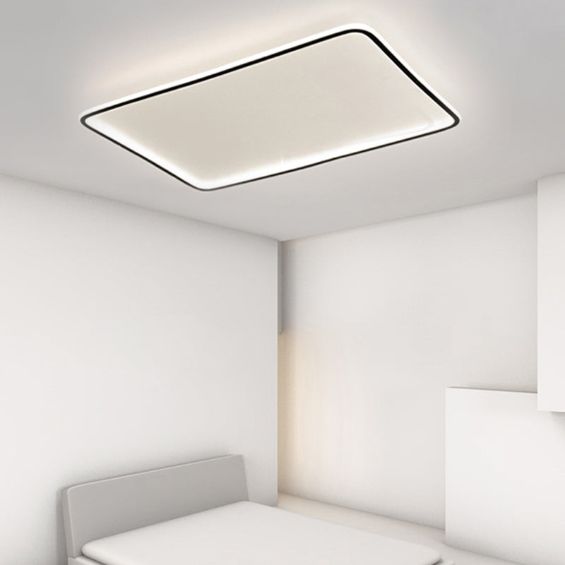 Plafonnier encastré en aluminium à montage encastré à LED minimalisme carré pour le salon